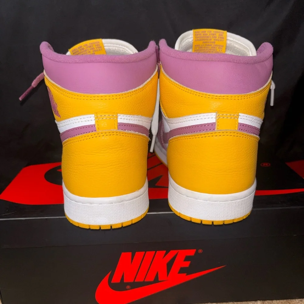 Nike Air Jordan 1 High — Purple, Yellow & White Men’s Sneakers